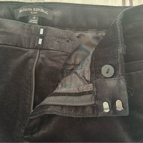 🪅Banana Republic Sloan Velvet Slim Ankle Pant. Black. Size 4. - Picture 6 of 16